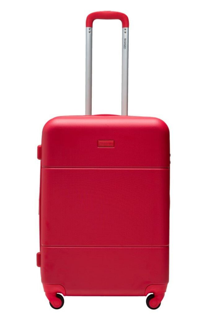 Trillekoffertsett, rød, medium størrelsen, frontbilde, rent design