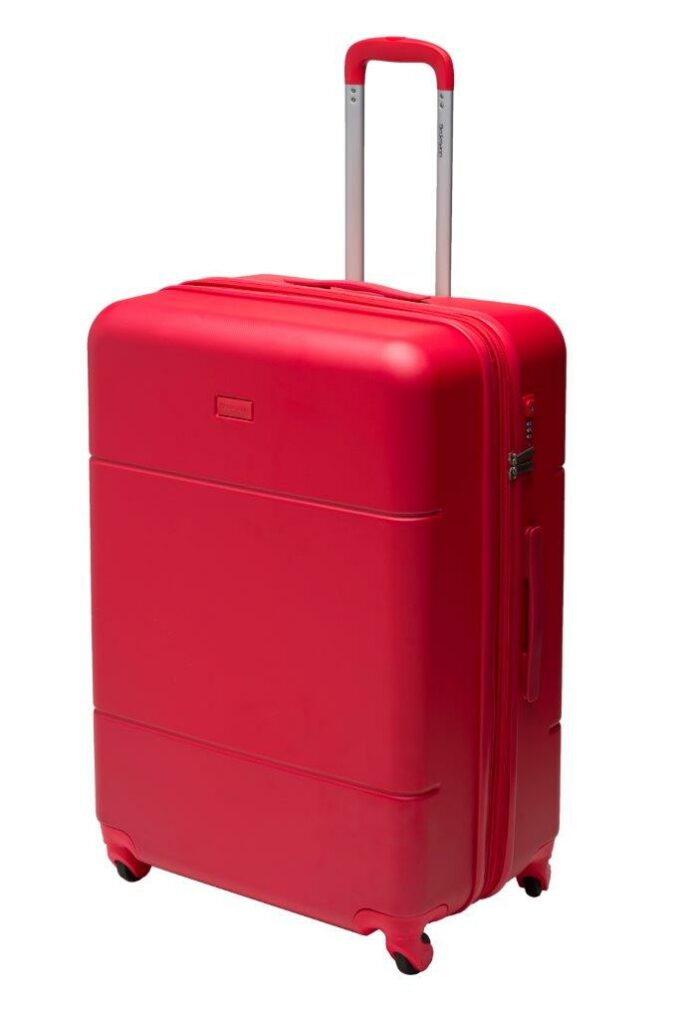 Trillekoffertsett, rød, største størrelsen, frontbilde, rent design