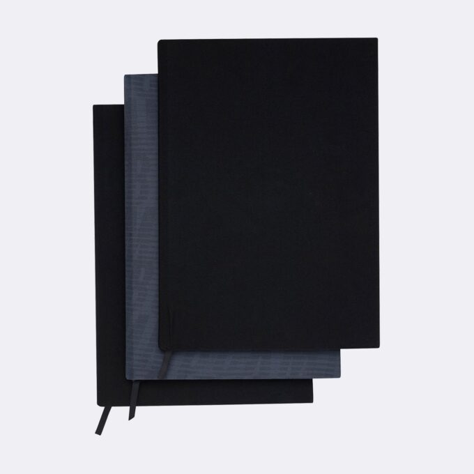 Bokbind elastisk, 3 stk, black, kan enkelt tas av og på, passer de fleste størrelser
