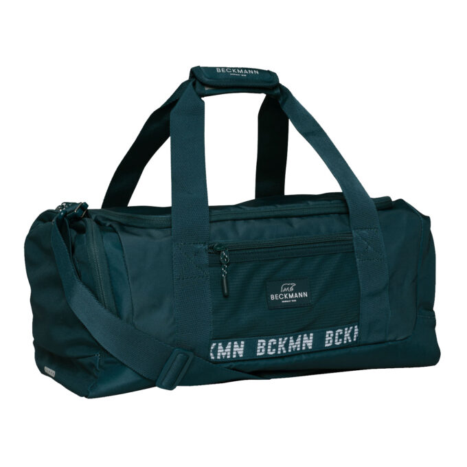 Sport duffelbag, green, praktiske lommer og separat rom med lufting til treningssko