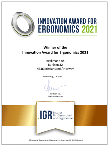 Innovation Award for Ergonomics 2021